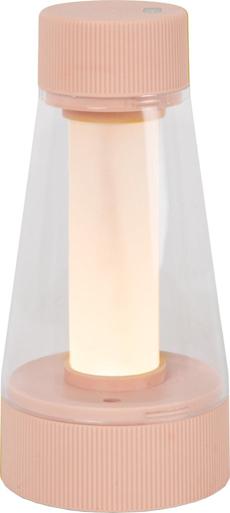 Lucide Lorali – wiederaufladbare Tischleuchte drinnen und draußen – wiederaufladbarer Akku – ø 7,7 cm – LED dimmbar – 1x1,2 W 2600 K 3000 K – IP44 – Rosa