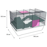 Flamingo Flamingo Hamster Cage Jaro 2 50,5x33x32,5 cm černá a modrá