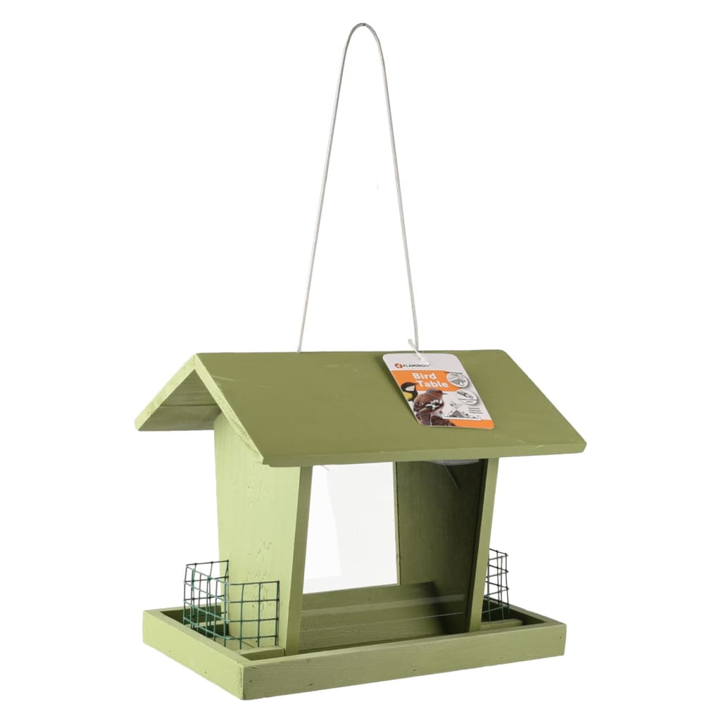 Flamingo Flamingo Bird Feed House med Silo Mado Green