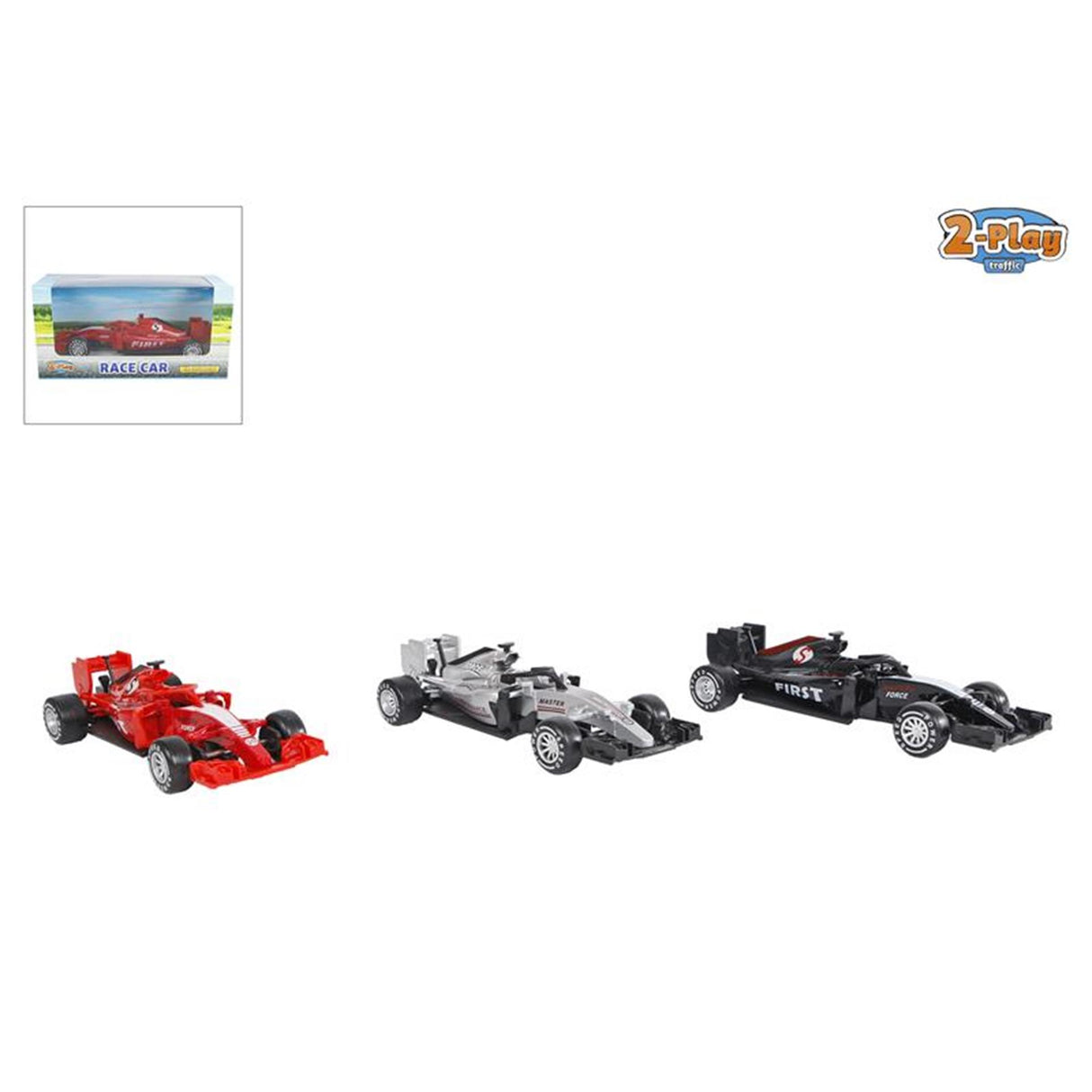 2-teiliger Formel-Rennwagen aus Druckguss, 13 cm