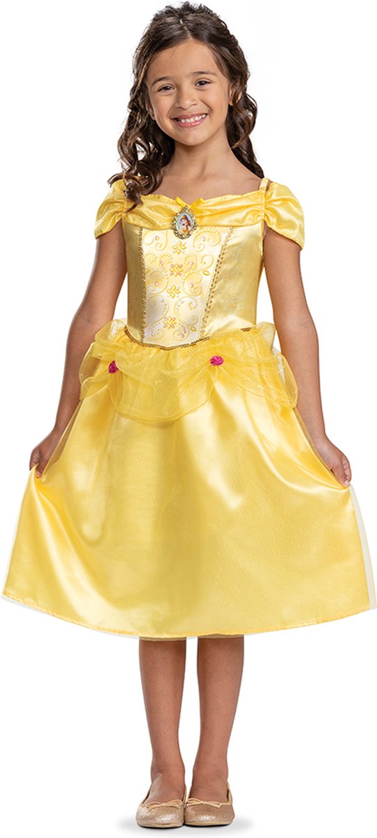 Disney-Prinzessin-Verkleidung – Die Schöne, das Biest, klassisches Belle-Kleid, Größe S (5 – 6 Jahre), Mädchen