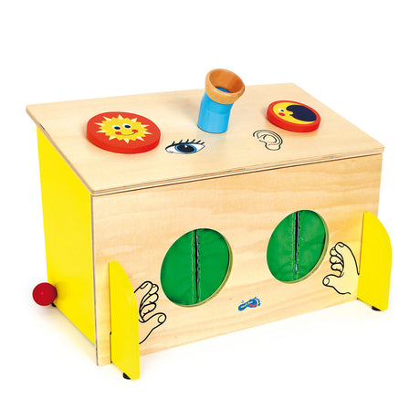 Kleiner Fuß - Fühlkasten aus Holz