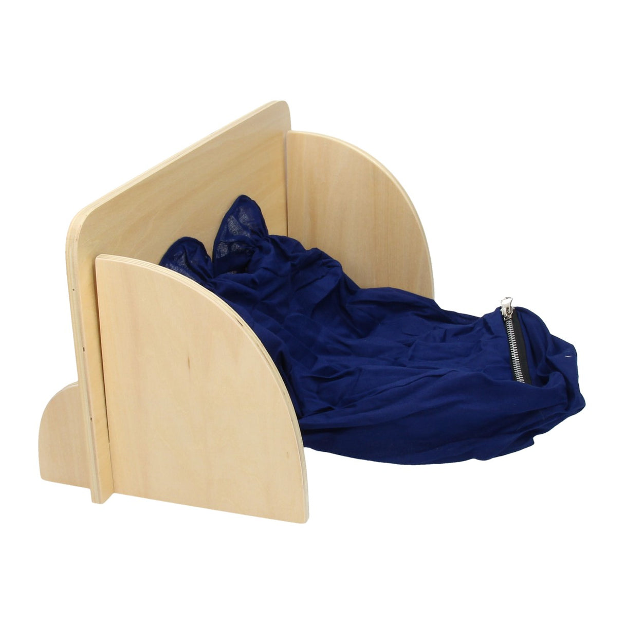 Kleiner Fuß – taktile Wand aus Holz