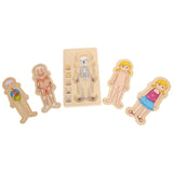 Kleiner Fuß - Holzkörperpuzzle Mädchen, 29-tlg.