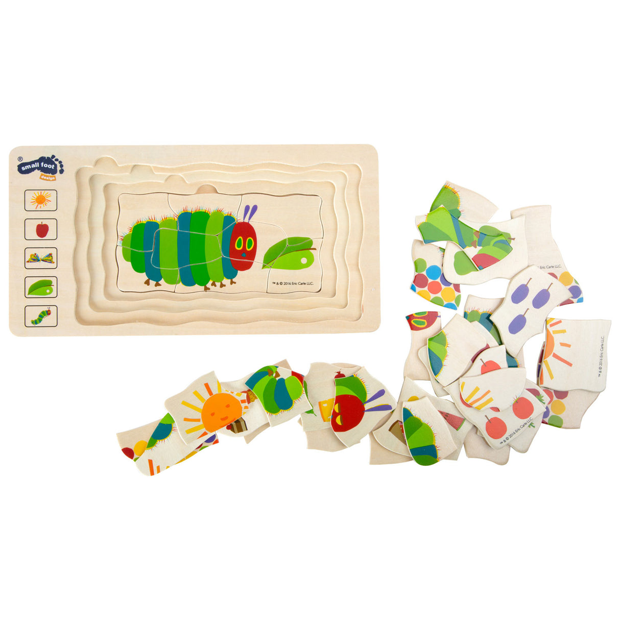 Small Foot caterpillar Nooitgenoeg Laagen puzzle, 36dlg.