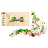 Small Foot caterpillar Nooitgenoeg Laagen puzzle, 36dlg.