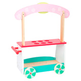 Small foot wooden ice cream cart with accessories