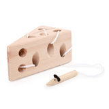 Kleiner Fuß - Käse- und Maus -Holzstraßenspiel