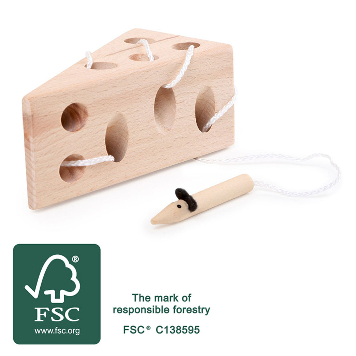 Kleiner Fuß - Käse- und Maus -Holzstraßenspiel