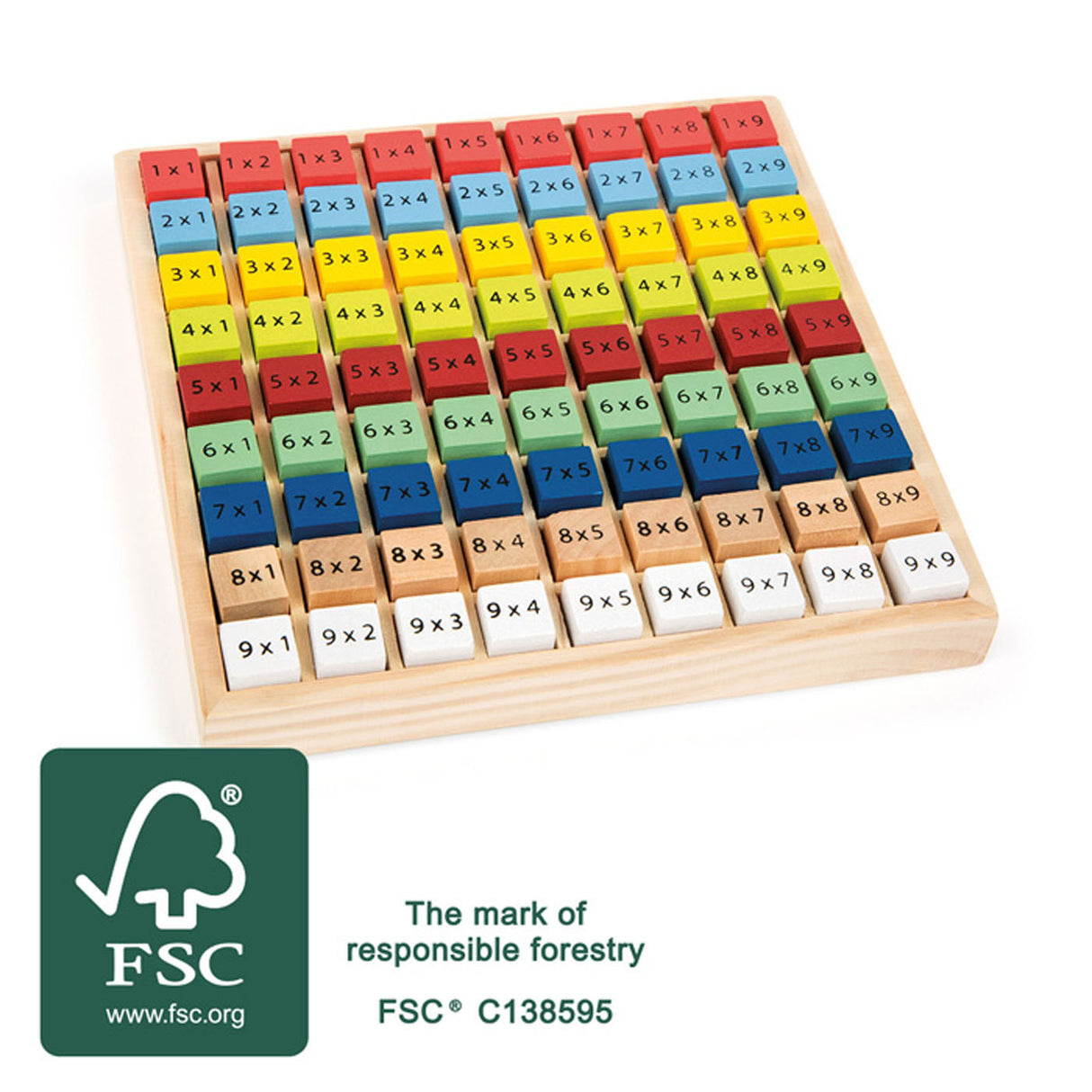 Small foot wooden calculation times color, 82dlg.