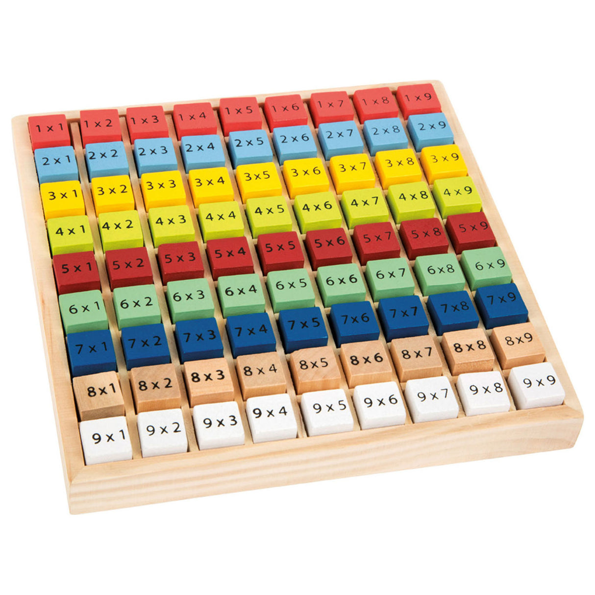 Petit pied de calcul en bois temps couleur, 82dlg.