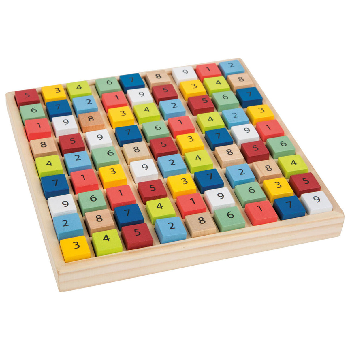 Color de juego Saudoku de madera de pie pequeño, 82dlg.