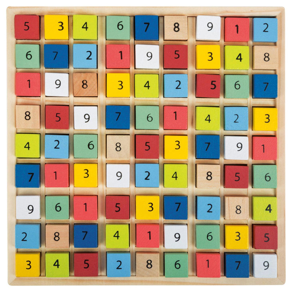 Color de juego Saudoku de madera de pie pequeño, 82dlg.