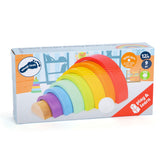 Kleiner Fuß - Holzbausteine ​​Regenbogen, 9dlg.