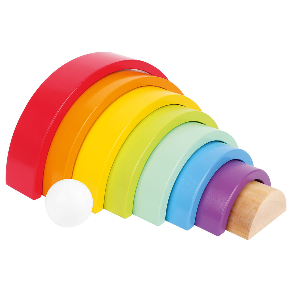 Small foot wooden building blocks rainbow, 9dlg.