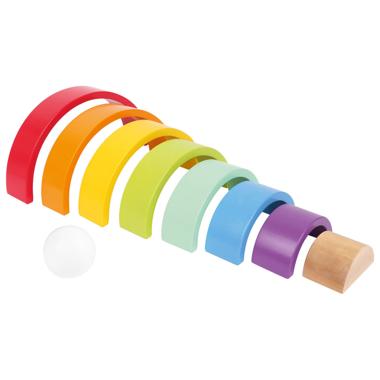 Kleiner Fuß - Holzbausteine ​​Regenbogen, 9dlg.