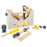 Kleiner Fuß - Holzwerkzeugkasten 2in1, 28dlg.