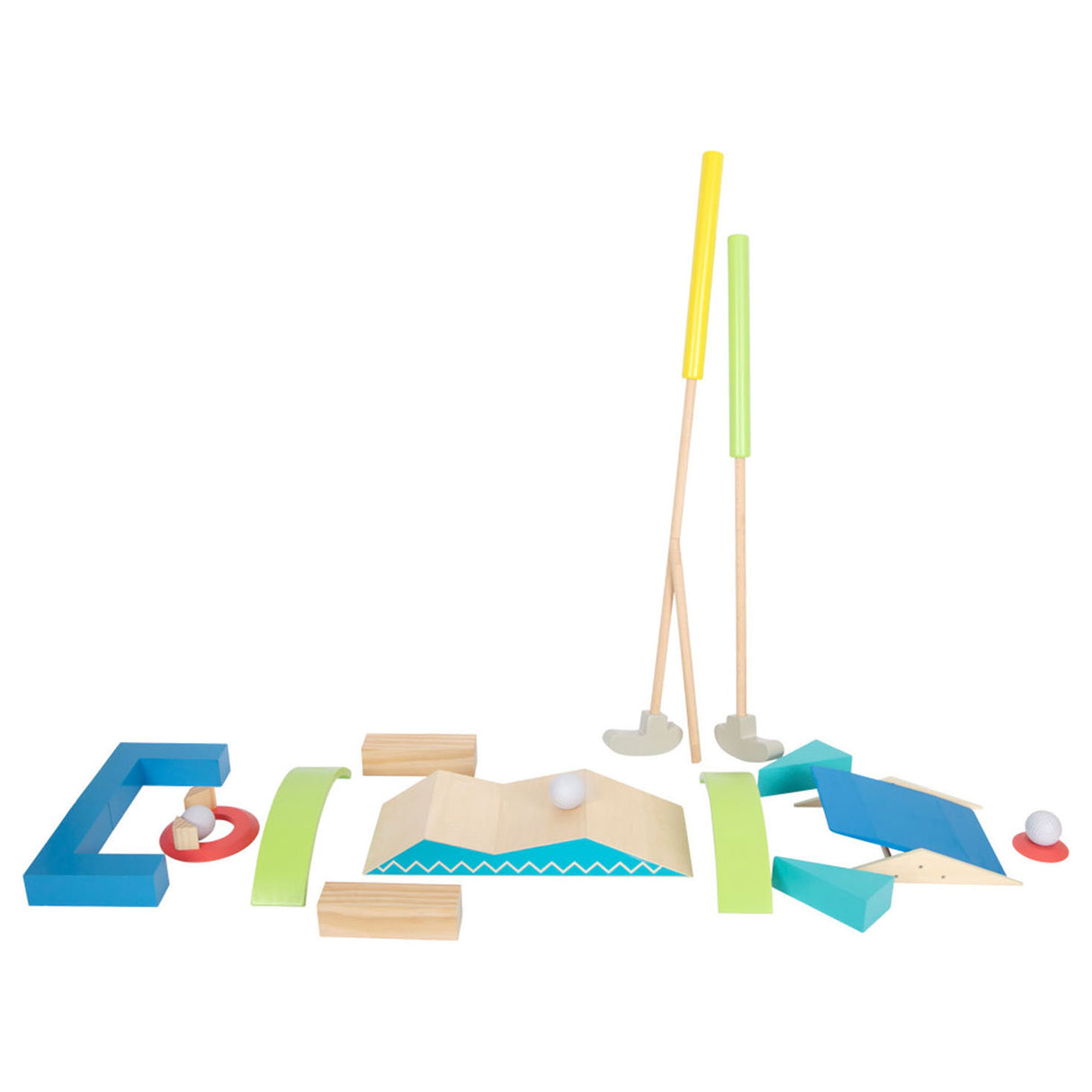 Small foot wooden mini golf, 20dlg.