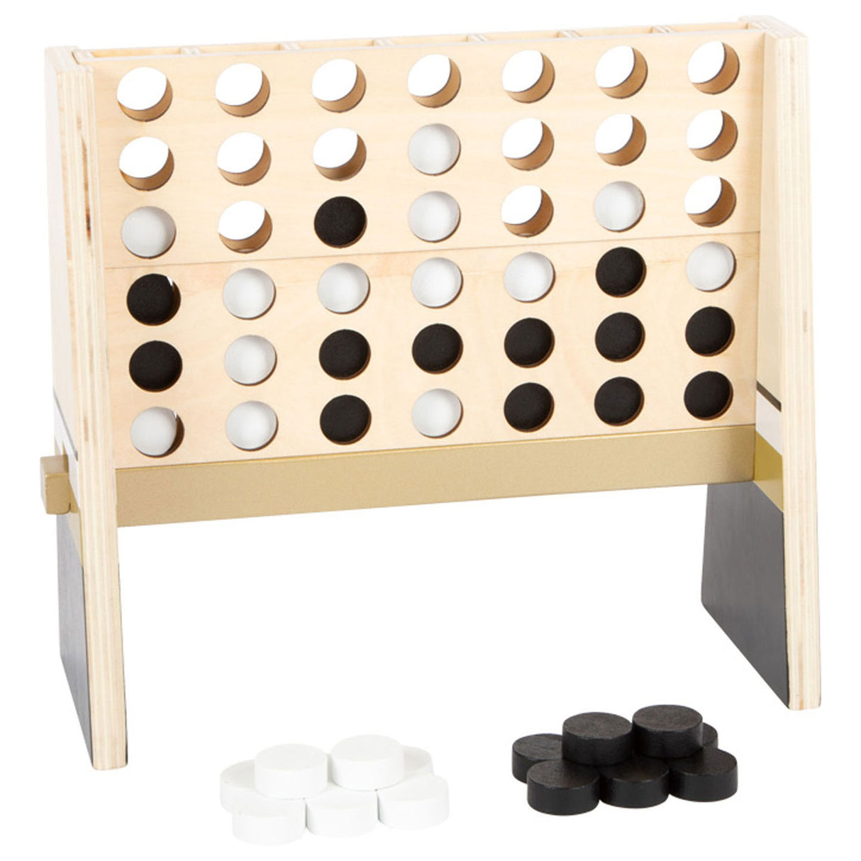 Kleiner Fuß - vier auf 1 Line Wood Golden Edition Spiel