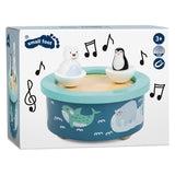 Caja de música de madera de pie pequeña Noordpool Wrandable