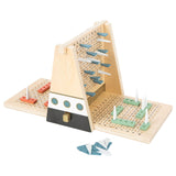 Small foot wooden strategy game battle for the ships