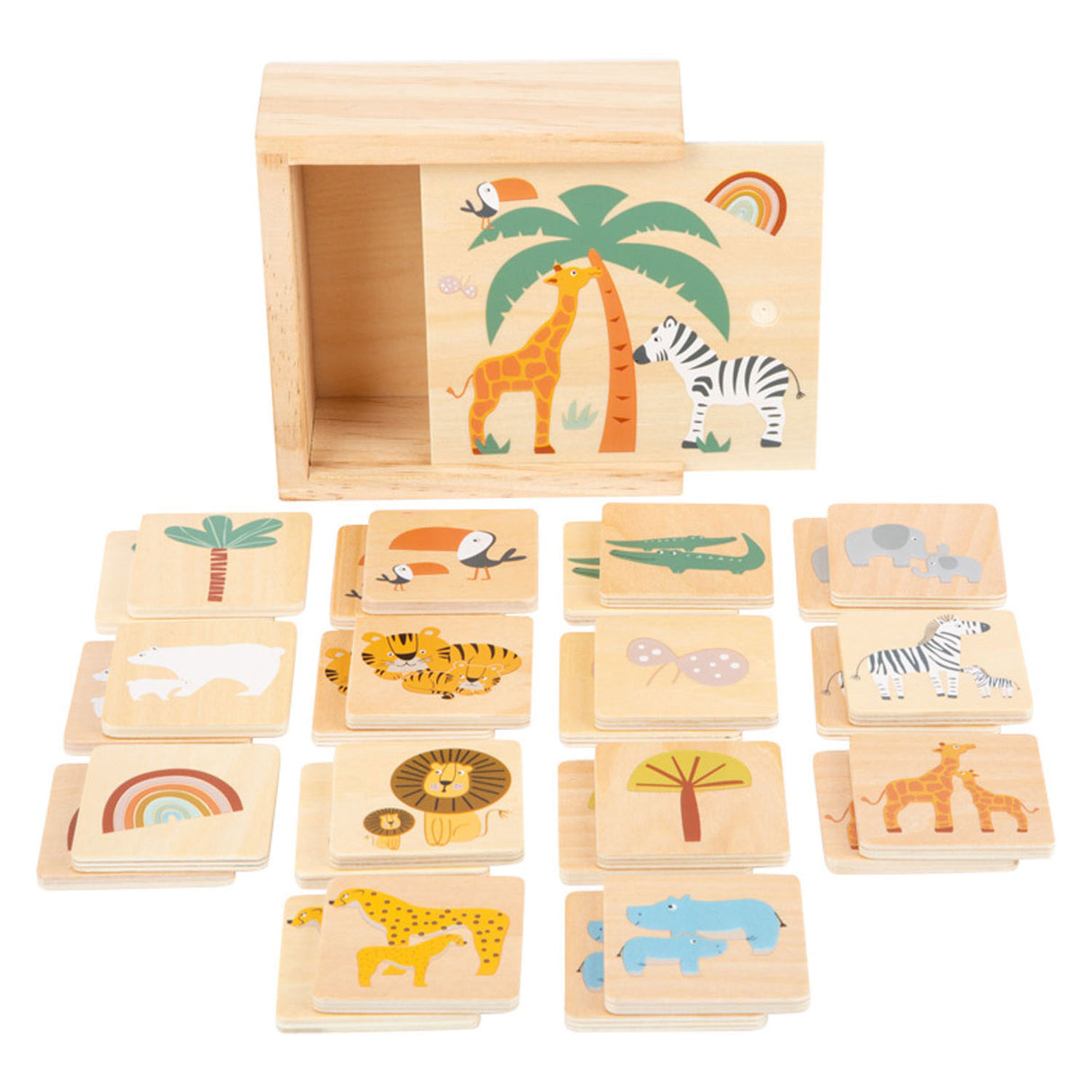 Small foot wooden memo safari