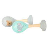 Small Foot - Babyrassel Maracas-Tier aus Holz, 2er-Set