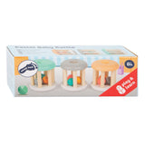 Small Foot - Holz-Babyratsche Pastell, 3-tlg.