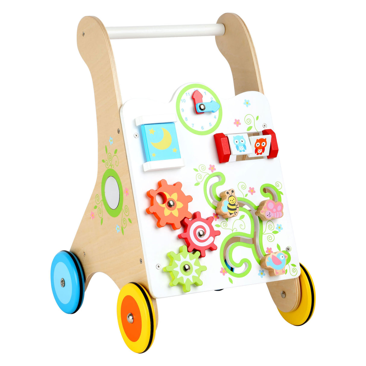 Abi Houten Baby Loopwagen Kleurrijk