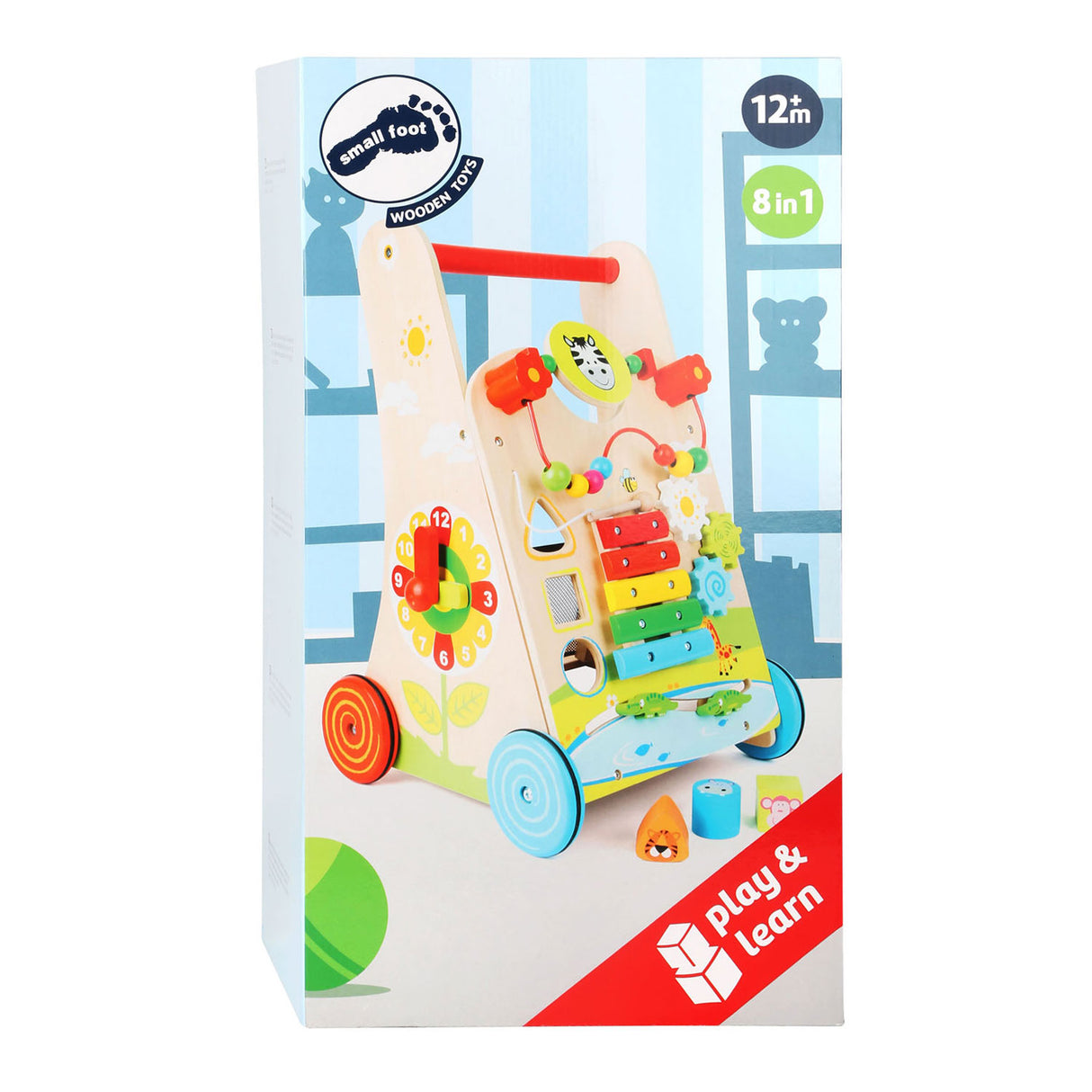 Small Foot – farbenfroher Lauflernwagen aus Holz