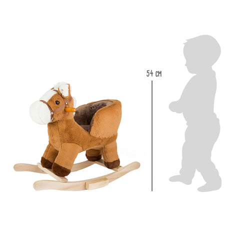 Small Foot - braunes Schaukelpferd aus Holz mit Sitz und Sound