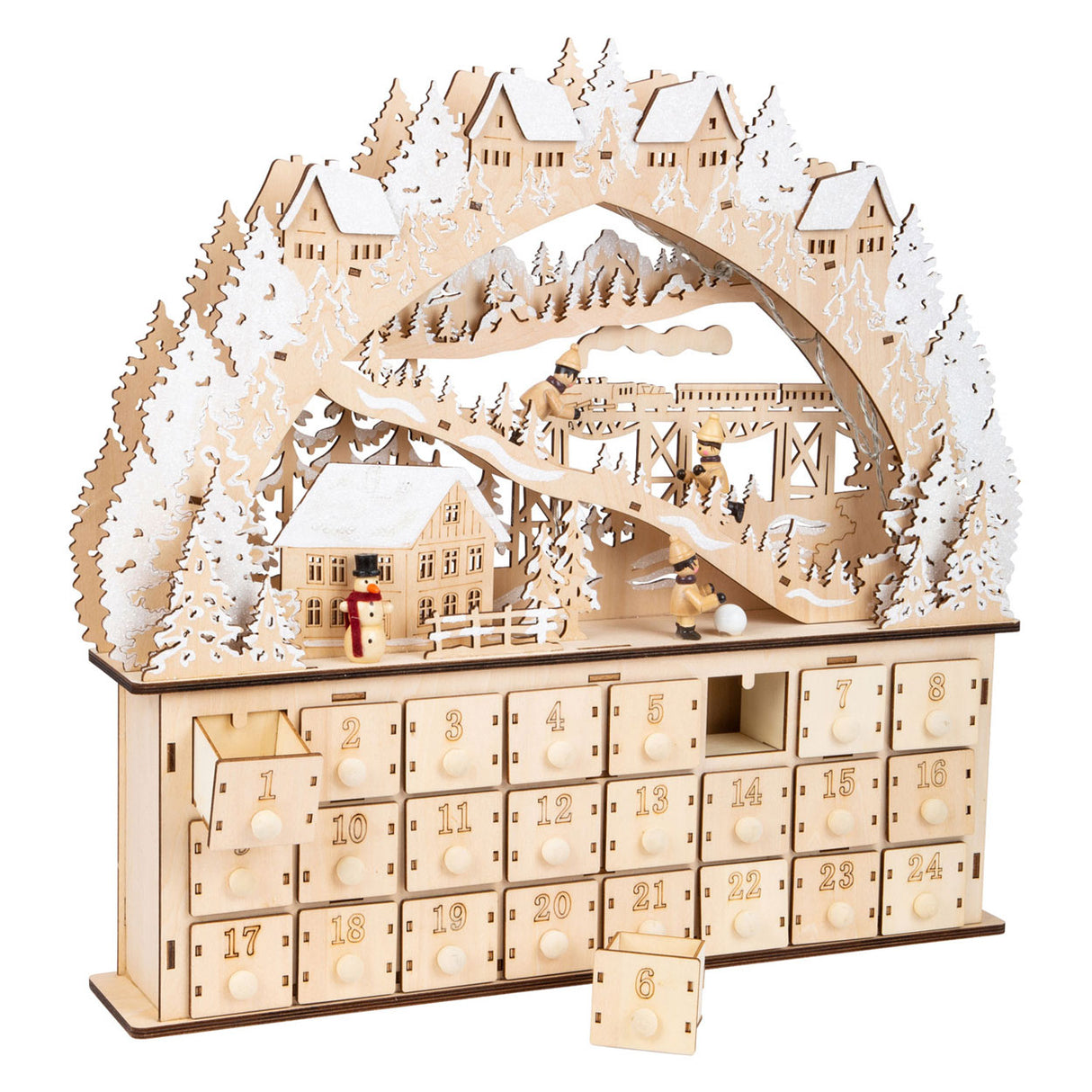 Small Foot - Adventskalender Ski aus Holz