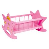 Small Foot - Puppenbett aus Holz Stern rosa
