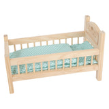 Kleiner Fuß - Holzpuppenbett natürlich mit Bettwäsche, 4ldg.