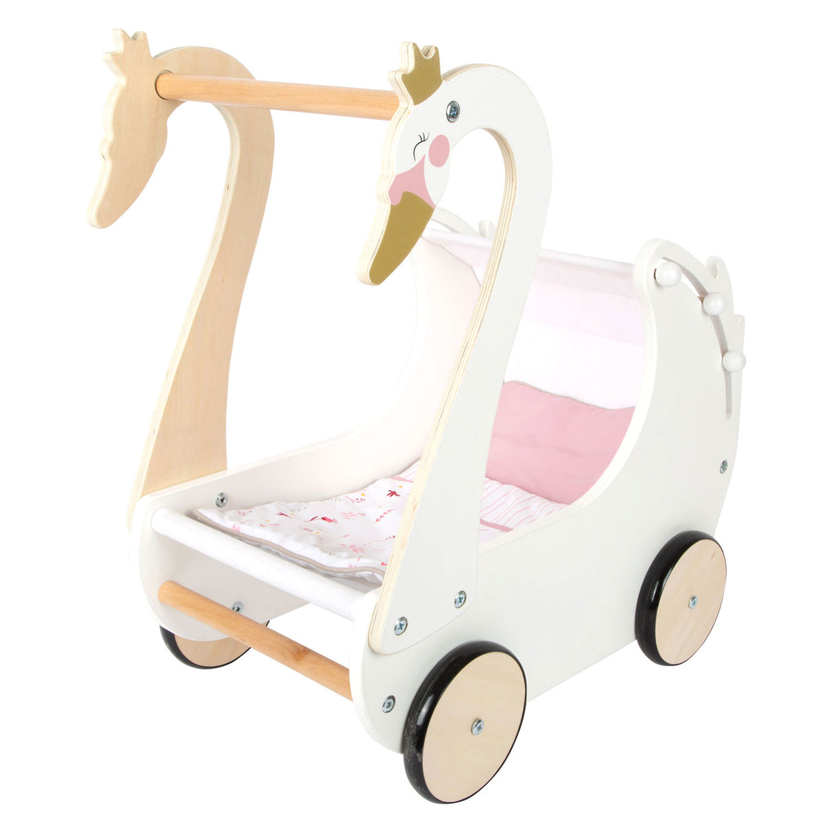 Small Foot - Schwanen-Puppenwagen aus Holz