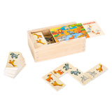 Petit pied en bois domino spel safari