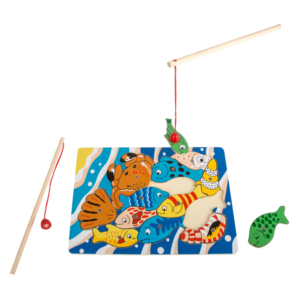 Puzzle de pêche à la pêche en bois à petit pied