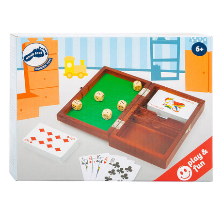 Small Foot - Spielkarten- und Würfelspiel in Holzkiste