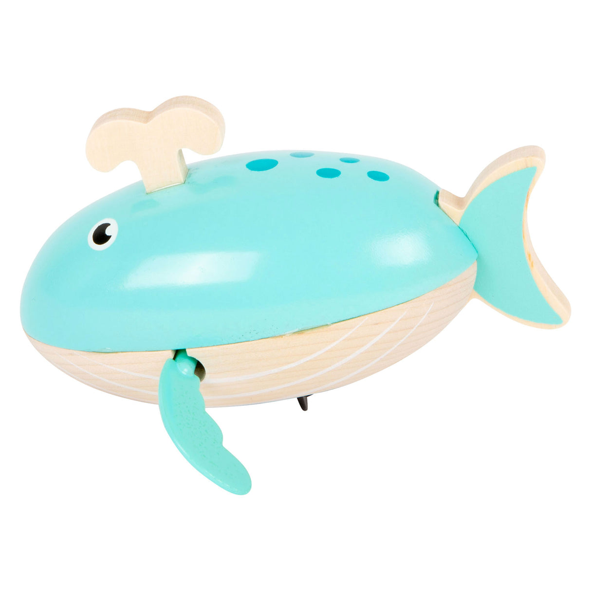 Small foot bath toys wooden whale excitable