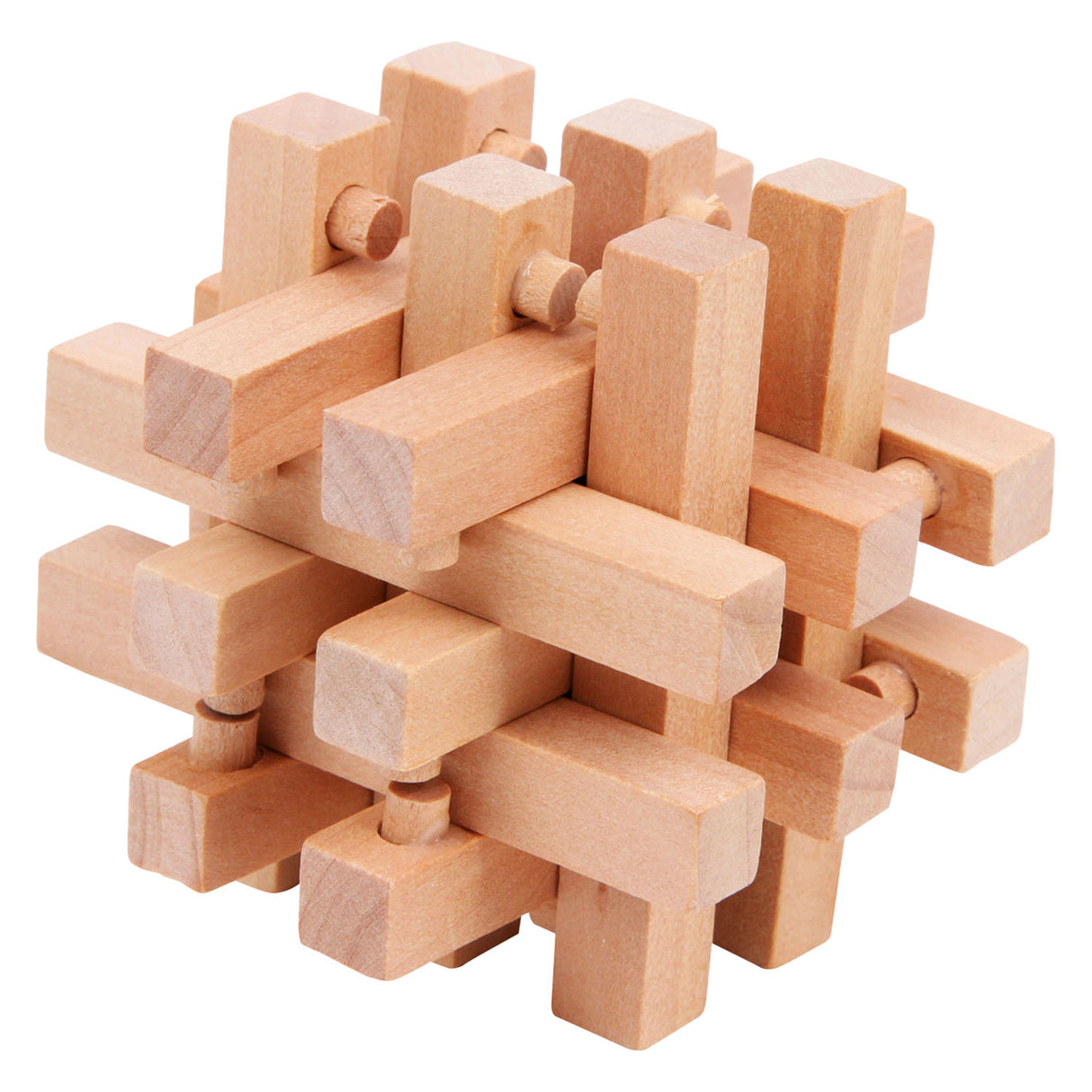 Małe drewniane puzzle mózgowe, zestaw 4