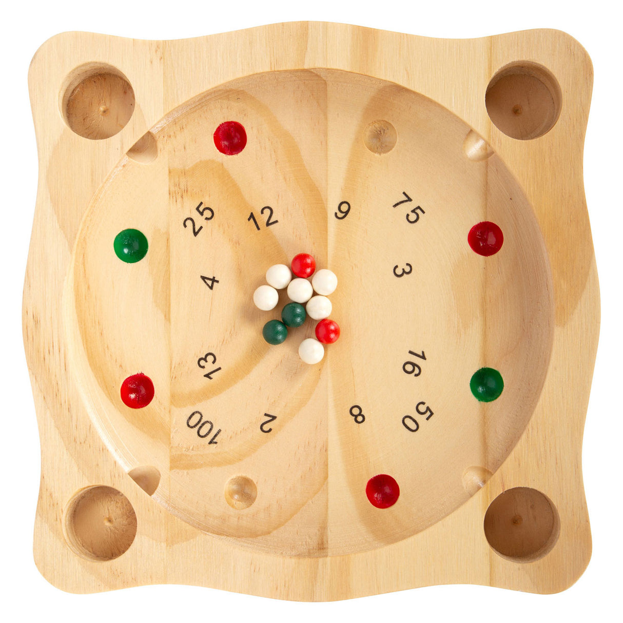 Kleines Fußbauern Roulette -Holzspiel