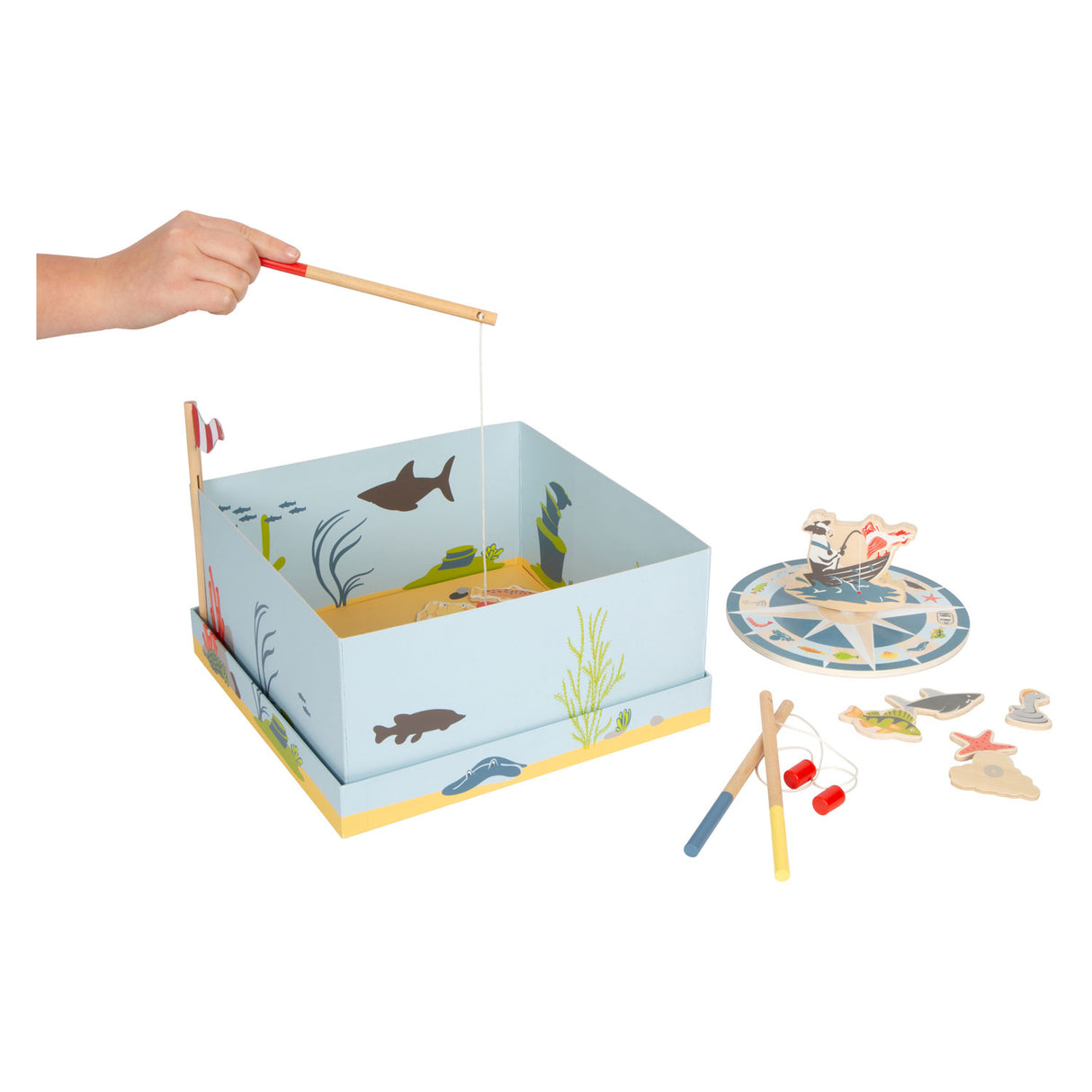 Small Foot - Angelrutenspiel aus Holz - 4 Spieler