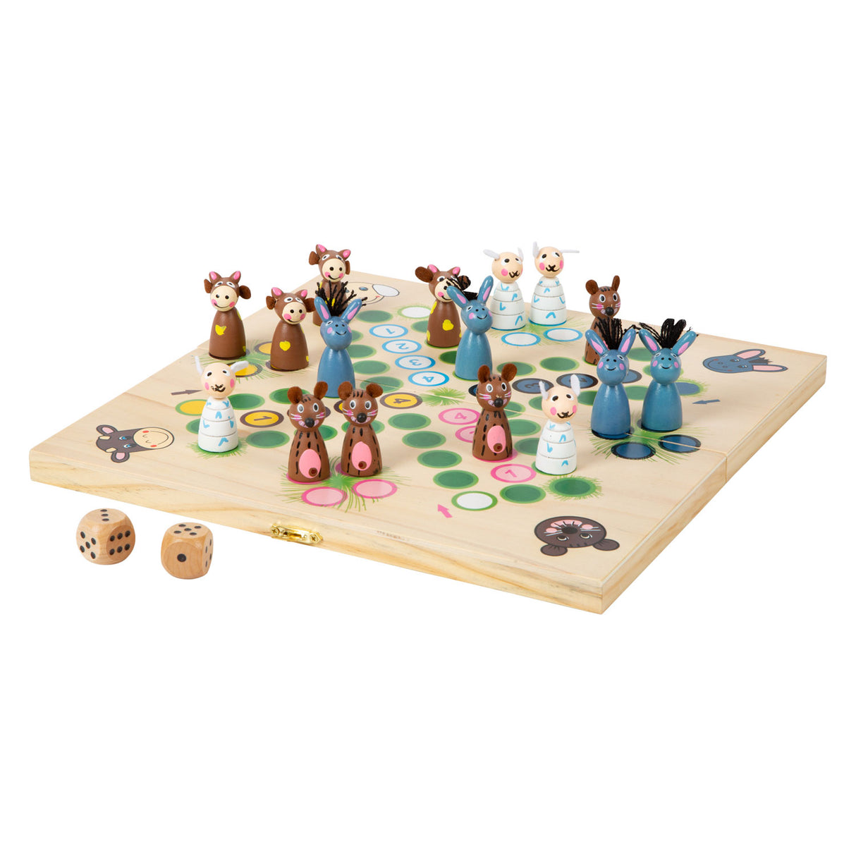 Small Foot - Ludo-Spiel auf dem Bauernhof aus Holz