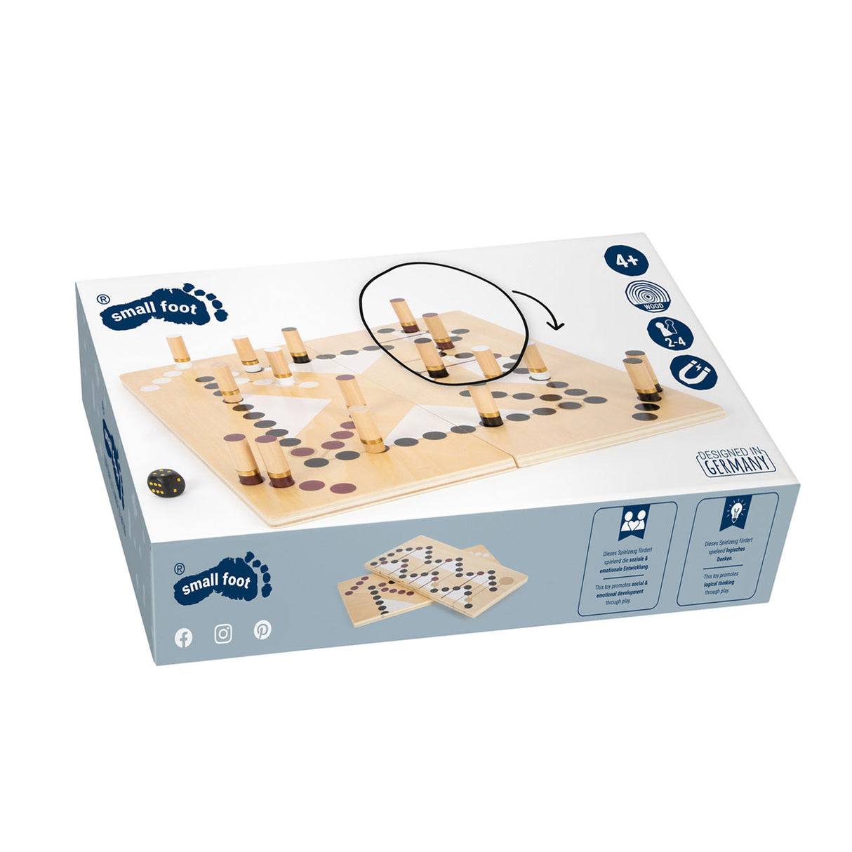 Small Foot Snakes and Ladders Board Game Golden Edition