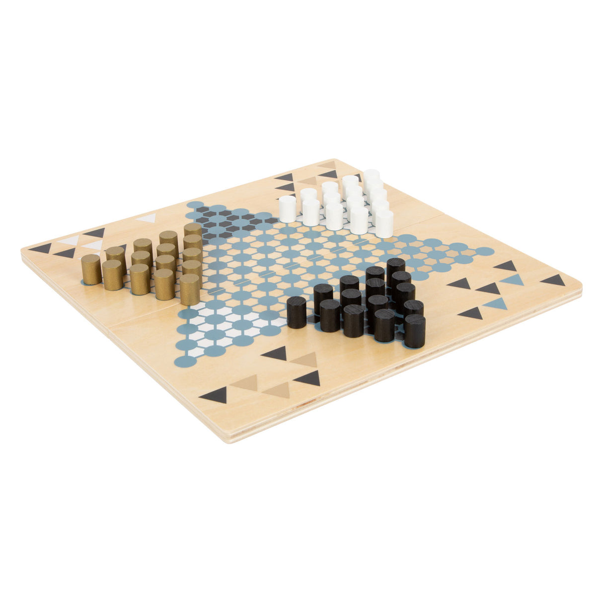 Lille fodbarrikade og Halma Wooden Board Game 2in1