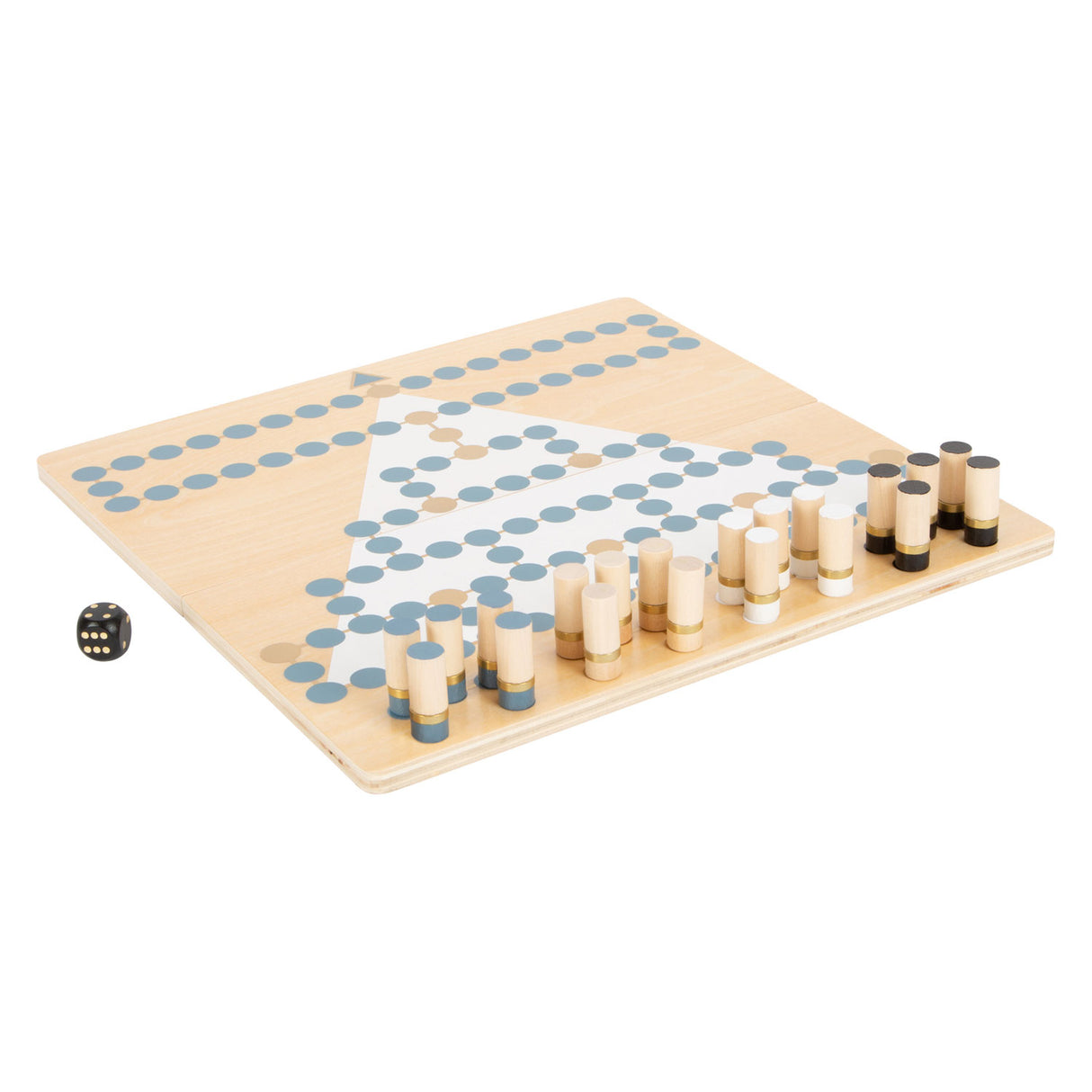 Lille fodbarrikade og Halma Wooden Board Game 2in1