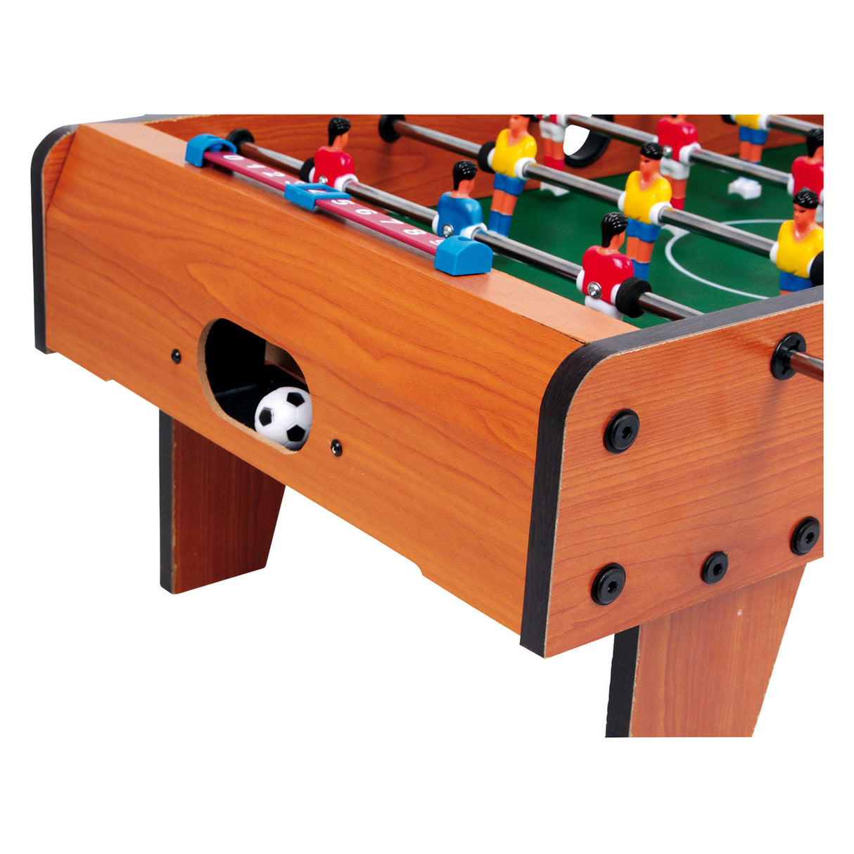 Mesa de madera de pie pequeña fútbol marrón pequeño