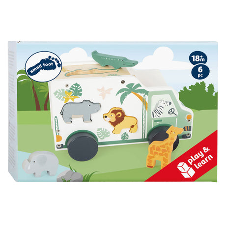 Small Foot - Formsortierer Jeep Safari aus Holz, 6-teilig.