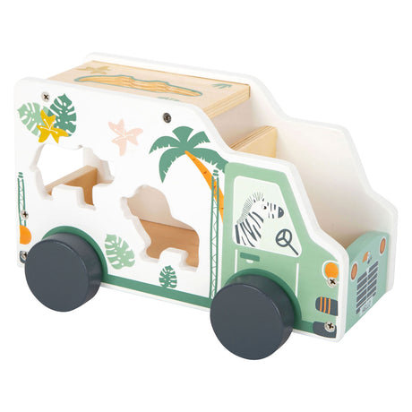Small Foot - Formsortierer Jeep Safari aus Holz, 6-teilig.