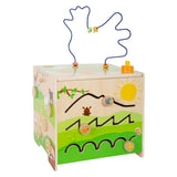 Small Foot - Aktivitätswürfel aus Holz mit Motorik-Spiralfarm